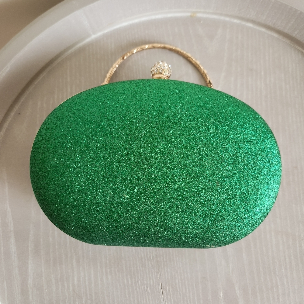 Emerald Green Crystal Clutch - Picture 3 of 4